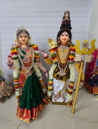 Handmade Shiva Parvathi Dolls (made to Order)