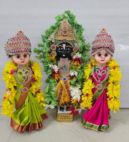 SriSrinivasa with Sridevi and Bhudevi (Made to Order)